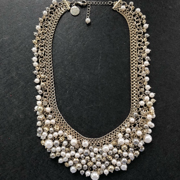 Jewelry - Gold Pearl Cluster Statement Necklace
